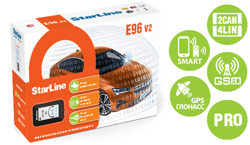 Автосигнализация StarLine E96 v2 BT 2CAN-4LIN GSM/GPS PRO 