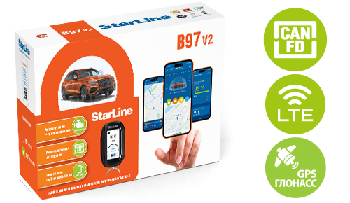 Автосигнализация StarLine B97 v2 3CAN+FD+4LIN LTE 
