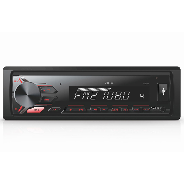 Автомагнитола ACV  AVS-812R 1din/красн/USB/AUX/SD/FM/4*50 