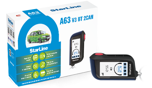 Автосигнализация StarLine A63 V3 BT 2CAN+4LIN ECO 