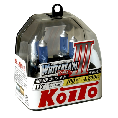 Галогенная лампа Koito Whitebeam H7 12V 55W(100W), комплект Галогенная лампа Koito Whitebeam H7 12V 55W(100W), комплект Галогенная лампа Koito Whitebeam H7 12V 55W(100W), комплект