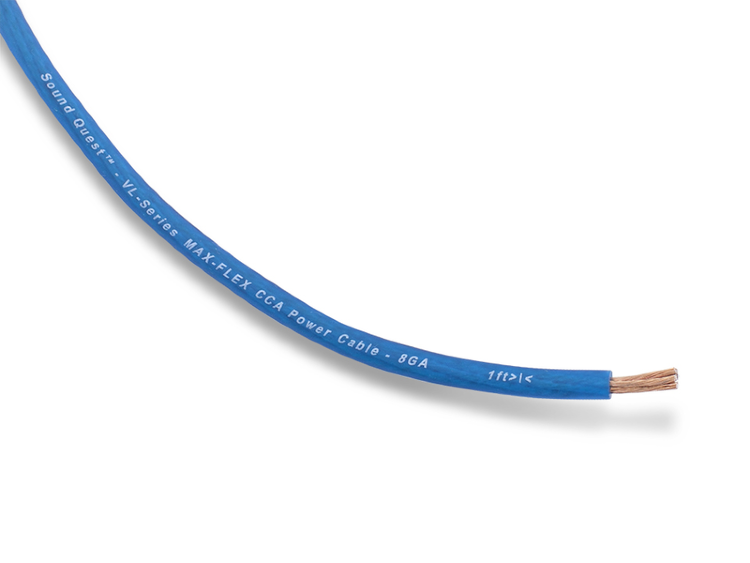 Силовой кабель Sound Quest SQVLP8 matte blue 8 Ga (8 мм.кв)  Силовой кабель Sound Quest SQVLP8 matte blue 8 Ga (8 мм.кв) 