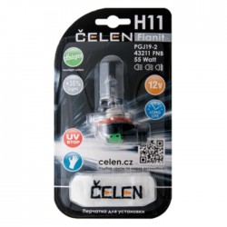 Галогенная лампа CELEN HB4 4006 FNB 12V 55W Halogen Fianit (прозрачная) + 35% Long life, UV-stop, + перчатка