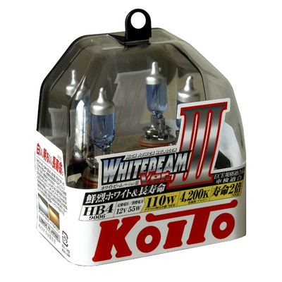 Галогенная лампа Koito Whitebeam 9006 (HB4)  12V 55W(110W), комплект Галогенная лампа Koito Whitebeam 9006 (HB4)  12V 55W(110W), комплект