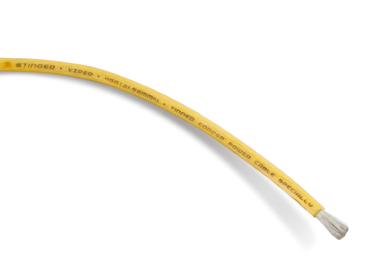Силовой кабель Stinger Viper Yellow NEW 4 Ga (21,2 мм.кв.)  Силовой кабель Stinger Viper Yellow NEW 4 Ga (21,2 мм.кв.) 