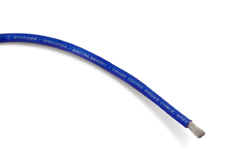 Силовой кабель Stinger Anaconda Blue NEW 2 Ga (33,6 мм.кв.) Силовой кабель Stinger Anaconda Blue NEW 2 Ga (33,6 мм.кв.)