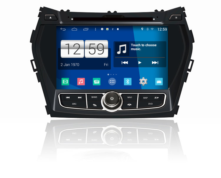 Штатное головное устройство Hyundai Santa Fe 2013 Штатное головное устройство Hyundai Santa Fe 2013