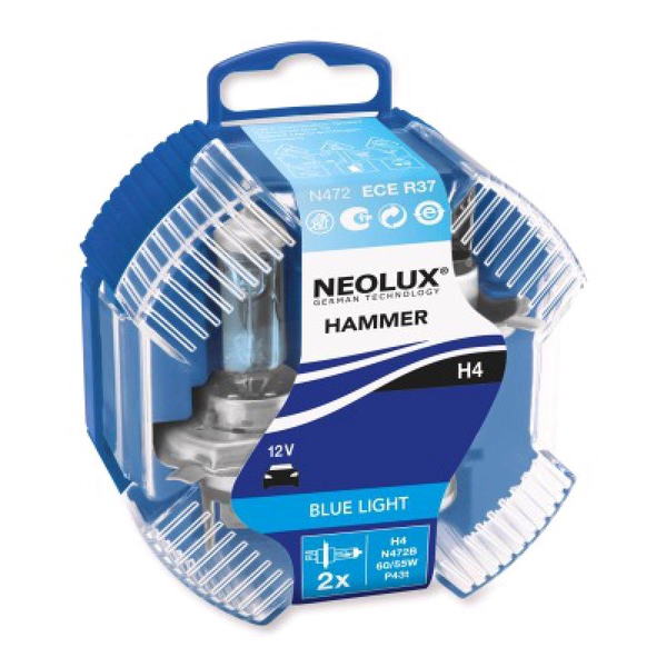 Галогенная лампа NEOLUX N472B-DUOBOX H4 (4000K) BLUE LIGHT 55/60W компл. 2 шт Галогенная лампа NEOLUX N472B-DUOBOX H4 (4000K) BLUE LIGHT 55/60W компл. 2 шт