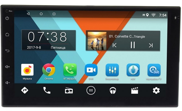 Автомагнитола Wide Media MT7001 универсальная бездисковая 2-din Android 
