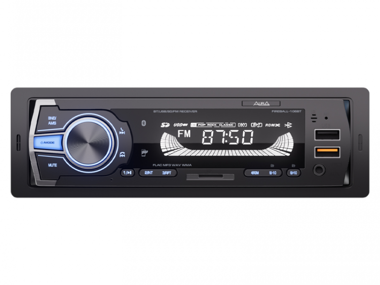 Автомагнитола Aura FIREBALL-106BT, синяя 