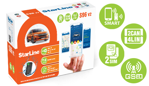 Автосигнализация StarLine S96 v2 BT 2 CAN-4LIN GSM 