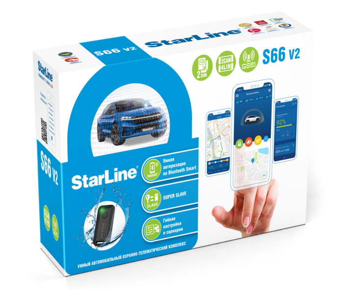 Автосигнализация StarLine S66 v2 BT 2 CAN-4LIN GSM Автосигнализация StarLine S66 v2 BT 2 CAN-4LIN GSM